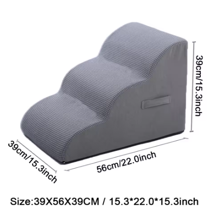 Non-Slip Dog Stairs for Sofa & Bed – High-Density Foam Pet Steps for Small & Medium Dogs
