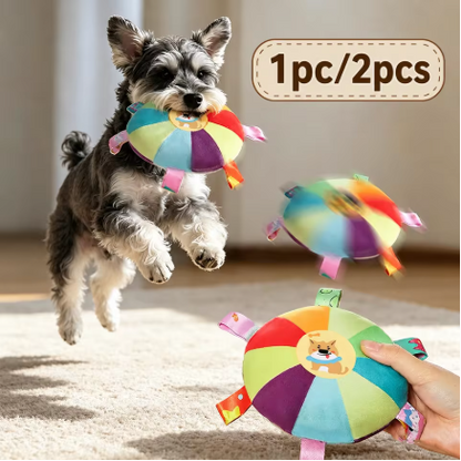 Interactive Plush Dog Toy with Bell for Puppies & Small Dogs | Bite-Resistant Fleece Chew Toy
