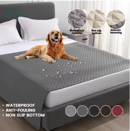 Waterproof Reversible Dog Blanket – 5-Layer Furniture Protector for Sofa, Bed & Car