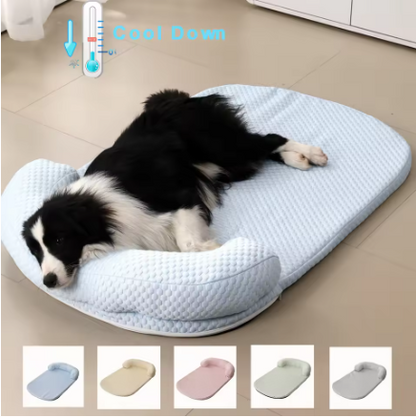 Cooling Pet Bed for Dogs & Cats – Breathable Ice Silk Summer Bed