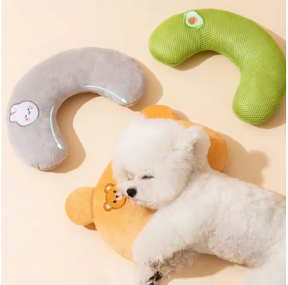 Cozy Pet Neck Support Pillow – Soft Plush Head & Neck Cushion for Small Dogs