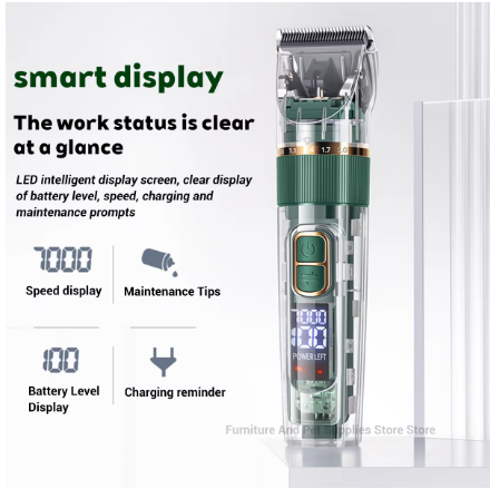 Professional Pet Grooming Clippers – Cordless USB Rechargeable Dog & Cat Hair Trimmer with LED Display