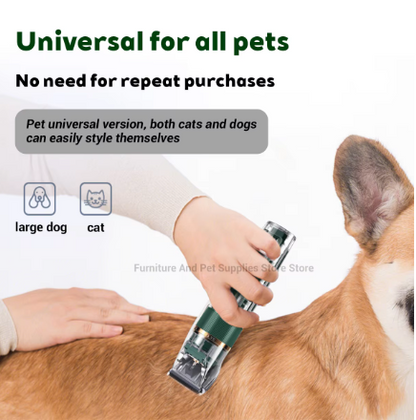 Professional Pet Grooming Clippers – Cordless USB Rechargeable Dog & Cat Hair Trimmer with LED Display