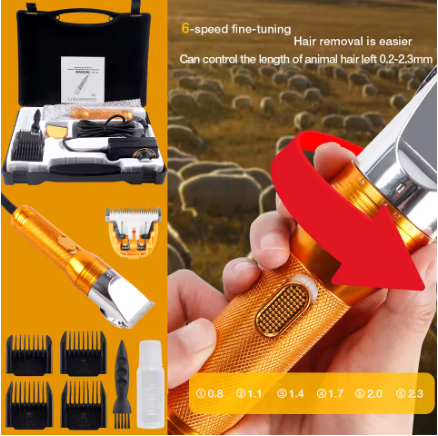 Pet Grooming Clipper – 380W Electric Dog & Cat Hair Trimmer with 4 Cutting Lengths