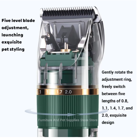 Professional Pet Grooming Clippers – Cordless USB Rechargeable Dog & Cat Hair Trimmer with LED Display