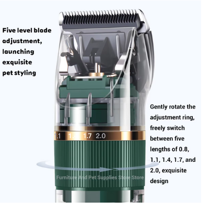 Professional Pet Grooming Clippers – Cordless USB Rechargeable Dog & Cat Hair Trimmer with LED Display