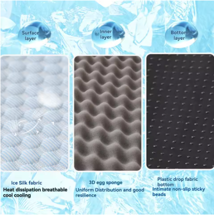 Cooling Pet Bed for Dogs & Cats – Breathable Ice Silk Summer Bed