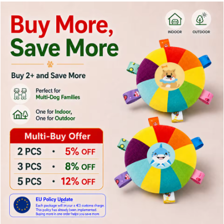 Interactive Plush Dog Toy with Bell for Puppies & Small Dogs | Bite-Resistant Fleece Chew Toy