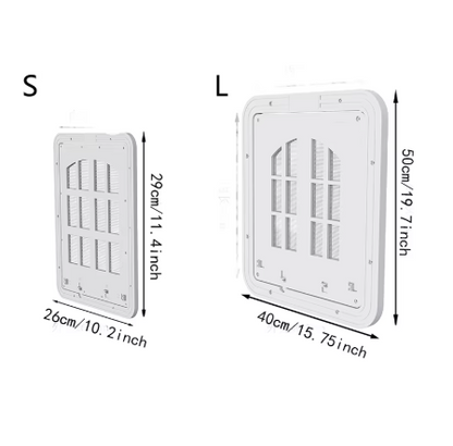 Large Dog Screen Door – Self-Closing 4-Way Locking Pet Door for Screen Doors & Windows