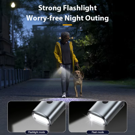Ultrasonic Dog Repeller & Training Device – Rechargeable Anti-Bark Deterrent with Flashlight