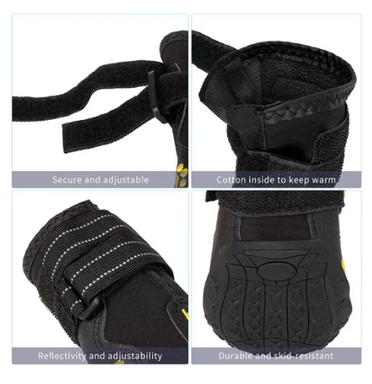 Waterproof Anti-Slip Dog Boots – Protective Outdoor Paw Shoes for Large & Medium Dogs (Set of 4)