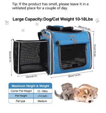 Expandable Pet Travel Backpack & Bike Carrier