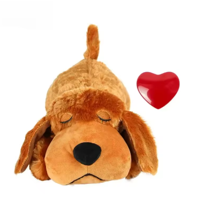 Heartbeat Snuggle Puppy Toy for Dogs – Plush Anxiety Relief Sleep Companion with Simulated Heartbeat