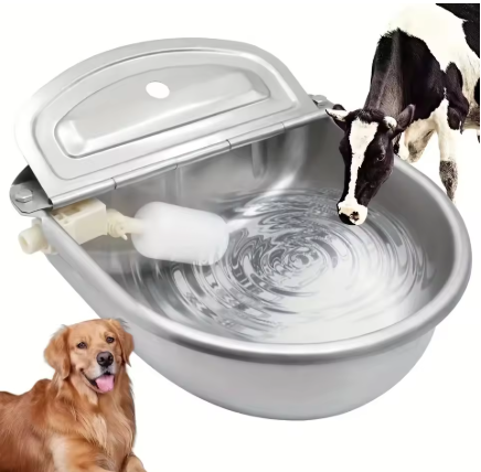 Automatic Gravity Pet Water Dispenser – Stainless Steel Outdoor Water Bowl for Dogs & Cats