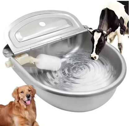Automatic Gravity Pet Water Dispenser – Stainless Steel Outdoor Water Bowl for Dogs & Cats