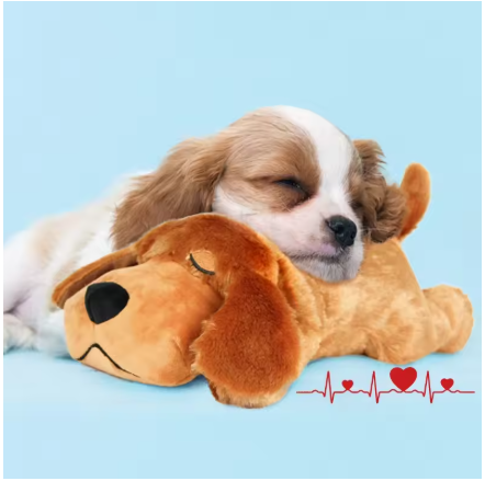 Heartbeat Snuggle Puppy Toy for Dogs – Plush Anxiety Relief Sleep Companion with Simulated Heartbeat