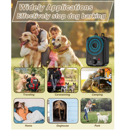 Rechargeable Ultrasonic Dog Bark Control Device – Waterproof Indoor & Outdoor Anti-Bark Deterrent