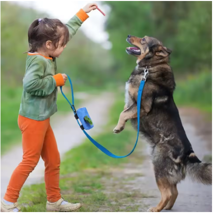 Hands-Free Dog Poop Bag Dispenser with Storage Pocket – Waterproof Leash Attachment Holder