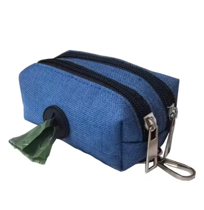Hands-Free Dog Poop Bag Dispenser with Storage Pocket – Waterproof Leash Attachment Holder