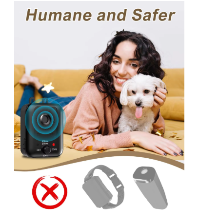 Rechargeable Ultrasonic Dog Bark Control Device – Waterproof Indoor & Outdoor Anti-Bark Deterrent