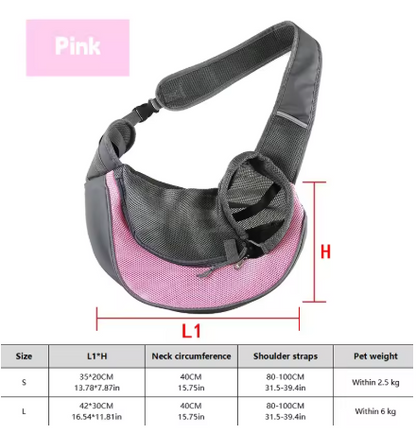 Breathable Pet Sling Carrier for Small Dogs