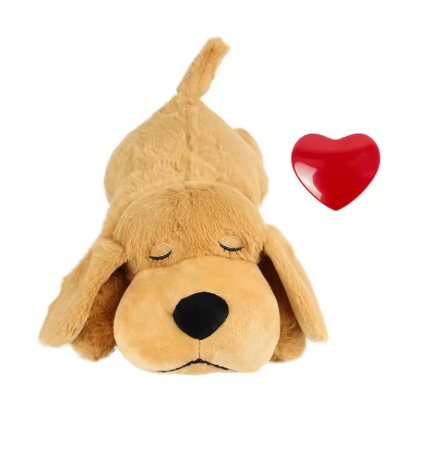Heartbeat Snuggle Puppy Toy for Dogs – Plush Anxiety Relief Sleep Companion with Simulated Heartbeat
