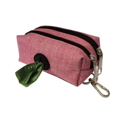Hands-Free Dog Poop Bag Dispenser with Storage Pocket – Waterproof Leash Attachment Holder