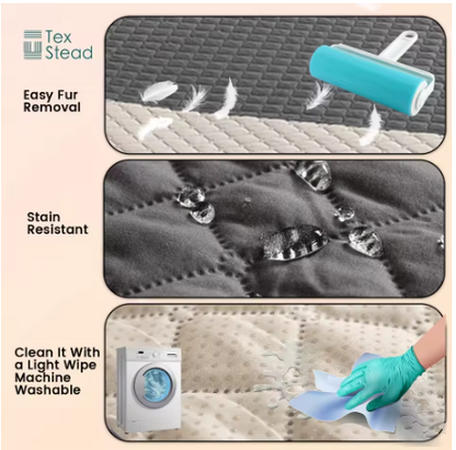 Waterproof Reversible Dog Blanket – 5-Layer Furniture Protector for Sofa, Bed & Car