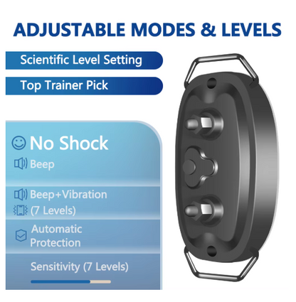Smart No-Shock Anti-Bark Dog Collar – Rechargeable Bark Control with Beep & Vibration