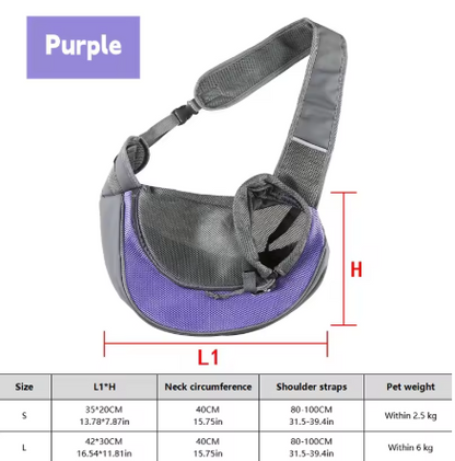 Breathable Pet Sling Carrier for Small Dogs