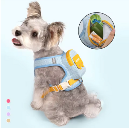 Reflective Dog Harness with Backpack & Leash Set – Adjustable Vest for Small, Medium & Large Dogs