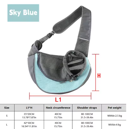 Breathable Pet Sling Carrier for Small Dogs