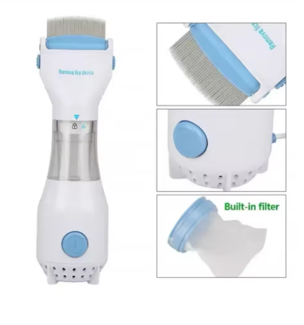 Electric Pet Flea Comb & Lice Remover – Rechargeable Vacuum Grooming Brush for Dogs