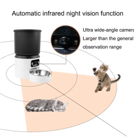 4L Automatic Pet Feeder - Timed Portion Control & Stainless Steel Bowl