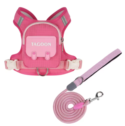 Reflective Dog Harness with Backpack & Leash Set – Adjustable Vest for Small, Medium & Large Dogs