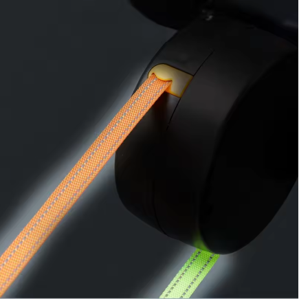 Retractable Dog Leash with LED Flashlight & Waste Bag Holder