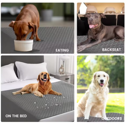Waterproof Reversible Dog Blanket – 5-Layer Furniture Protector for Sofa, Bed & Car