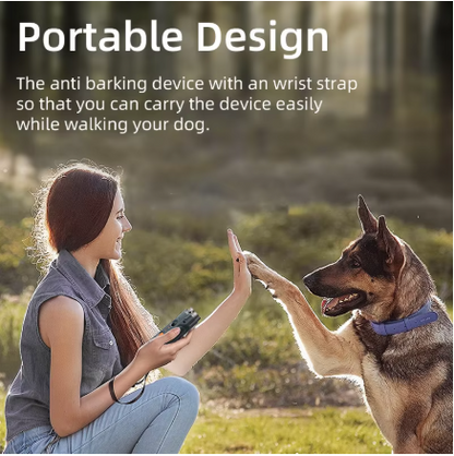 2-in-1 Ultrasonic Dog Trainer & Anti-Bark Device – Rechargeable Dog Repeller with Flashlight