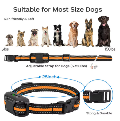 Rechargeable Waterproof Dog Training Collar with Remote – Long Range Beep, Vibration & Static Training Collar