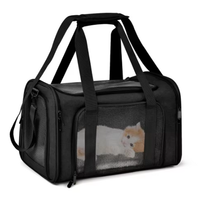 Breathable Pet Travel Carrier – Airline-Friendly Carrier for Cats and Small Dogs