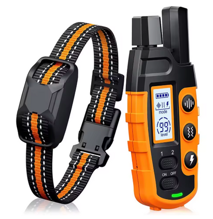 Rechargeable Waterproof Dog Training Collar with Remote – Long Range Beep, Vibration & Static Training Collar