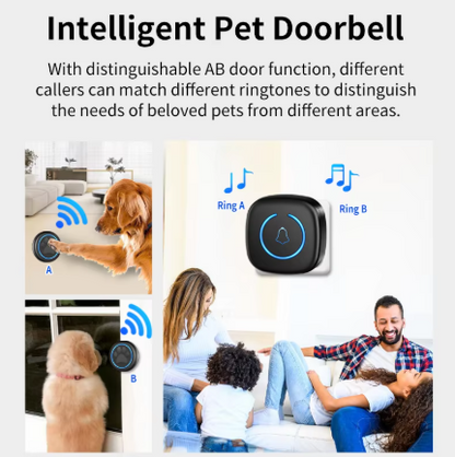 Wireless Pet Doorbell – Waterproof Touch Doorbell for Dog & Cat Potty Training
