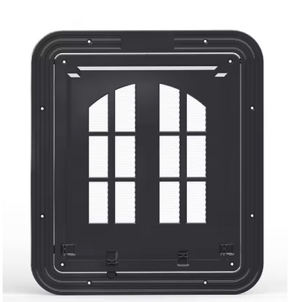 Large Dog Screen Door – Self-Closing 4-Way Locking Pet Door for Screen Doors & Windows