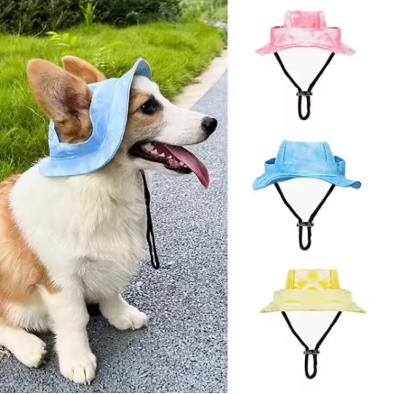 Pet Sun Protection Bucket Hat for Dogs & Cats