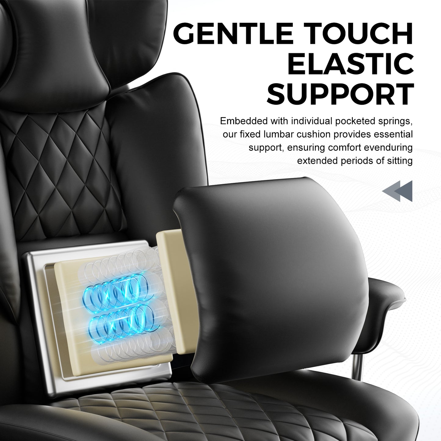 Gaming Chair for Big & Tall with Pocket Spring Lumbar Support