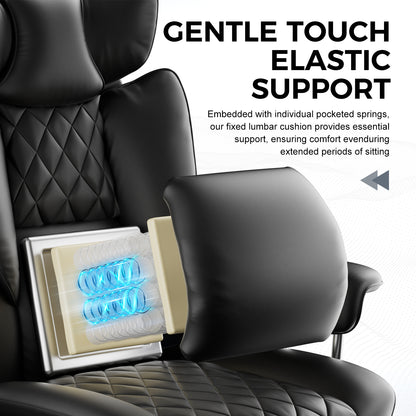 Gaming Chair for Big & Tall with Pocket Spring Lumbar Support