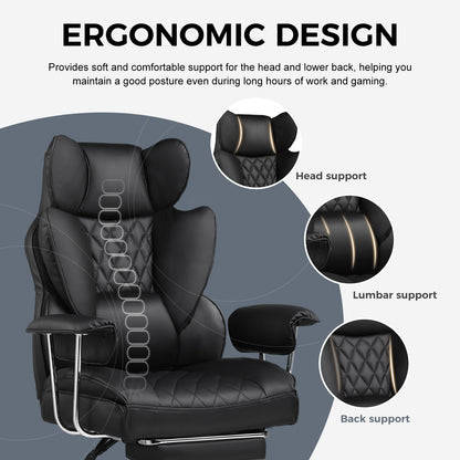 Gaming Chair for Big & Tall with Pocket Spring Lumbar Support