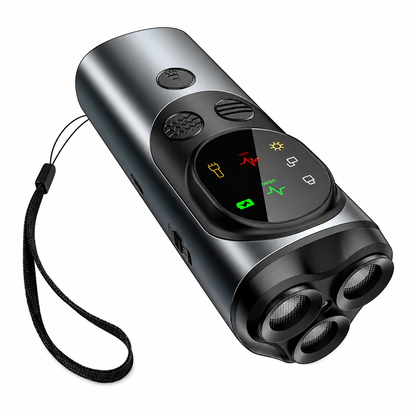 Ultrasonic Dog Repeller & Training Device – Rechargeable Anti-Bark Deterrent with Flashlight