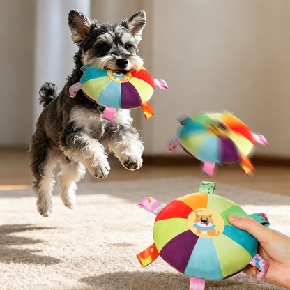 Interactive Plush Dog Toy with Bell for Puppies & Small Dogs | Bite-Resistant Fleece Chew Toy