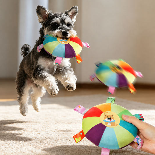 Interactive Plush Dog Toy with Bell for Puppies & Small Dogs | Bite-Resistant Fleece Chew Toy